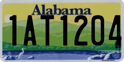 AL license plate 1AT1204
