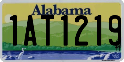 AL license plate 1AT1219