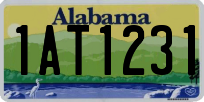 AL license plate 1AT1231
