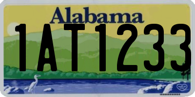 AL license plate 1AT1233