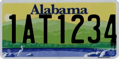 AL license plate 1AT1234