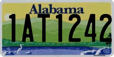 AL license plate 1AT1242
