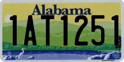 AL license plate 1AT1251
