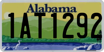 AL license plate 1AT1292