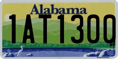 AL license plate 1AT1300