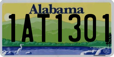 AL license plate 1AT1301