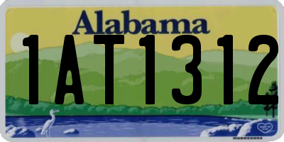 AL license plate 1AT1312