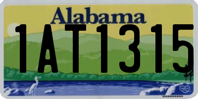 AL license plate 1AT1315