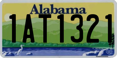 AL license plate 1AT1321