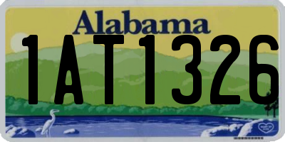 AL license plate 1AT1326