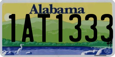 AL license plate 1AT1333