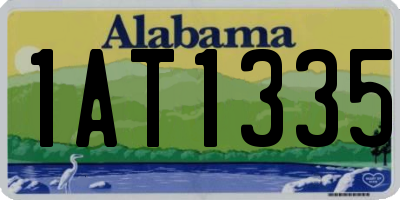 AL license plate 1AT1335