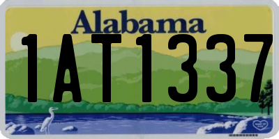AL license plate 1AT1337