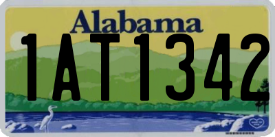 AL license plate 1AT1342