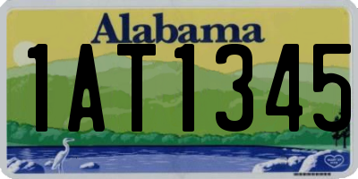 AL license plate 1AT1345