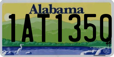 AL license plate 1AT1350