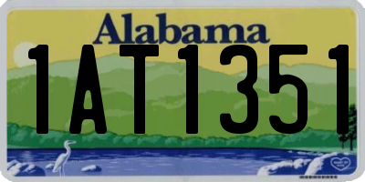 AL license plate 1AT1351