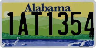 AL license plate 1AT1354