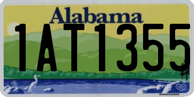 AL license plate 1AT1355