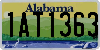 AL license plate 1AT1363