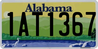 AL license plate 1AT1367