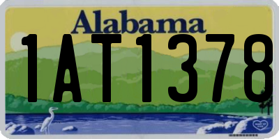 AL license plate 1AT1378