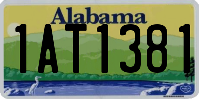 AL license plate 1AT1381