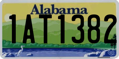 AL license plate 1AT1382