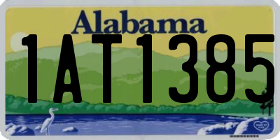 AL license plate 1AT1385