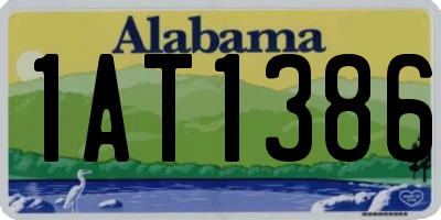 AL license plate 1AT1386