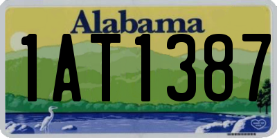 AL license plate 1AT1387