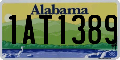 AL license plate 1AT1389