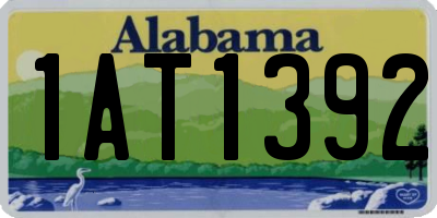 AL license plate 1AT1392