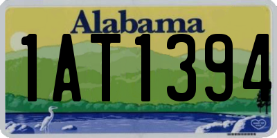 AL license plate 1AT1394