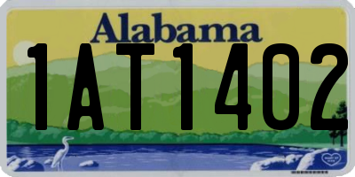 AL license plate 1AT1402