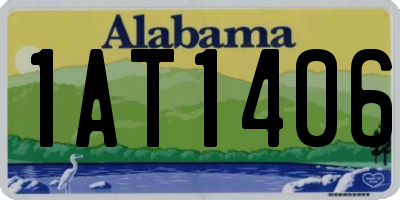 AL license plate 1AT1406