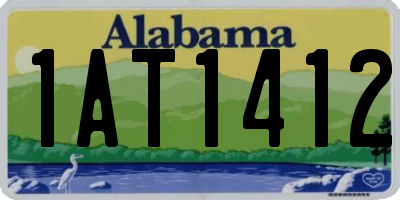 AL license plate 1AT1412