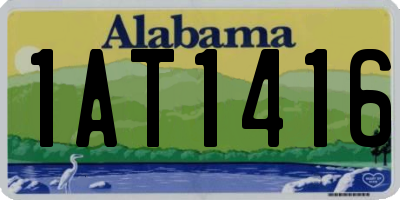 AL license plate 1AT1416