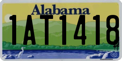 AL license plate 1AT1418