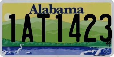 AL license plate 1AT1423