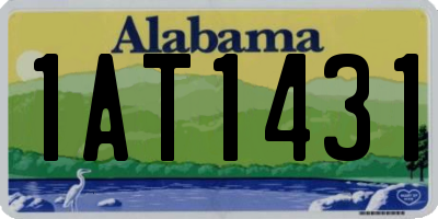AL license plate 1AT1431