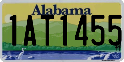 AL license plate 1AT1455