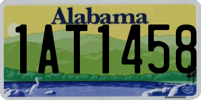 AL license plate 1AT1458