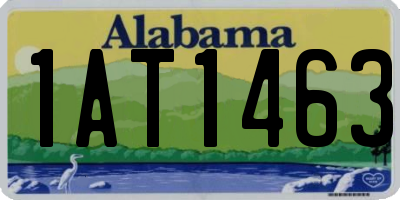 AL license plate 1AT1463