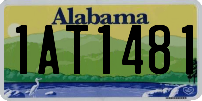 AL license plate 1AT1481