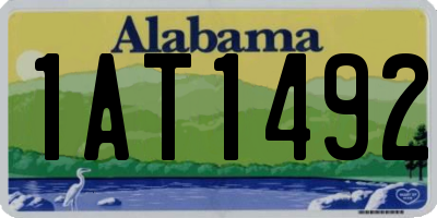 AL license plate 1AT1492