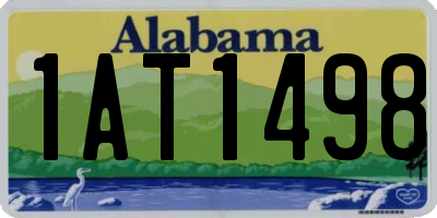 AL license plate 1AT1498