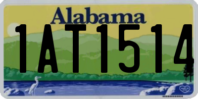 AL license plate 1AT1514