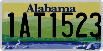 AL license plate 1AT1523