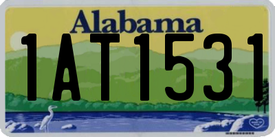 AL license plate 1AT1531